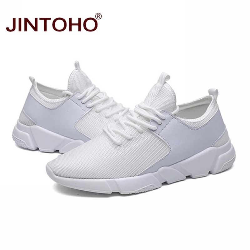 Мужские кроссовки jintoho черные дышащие из сетчатого материала на лето 2019 |