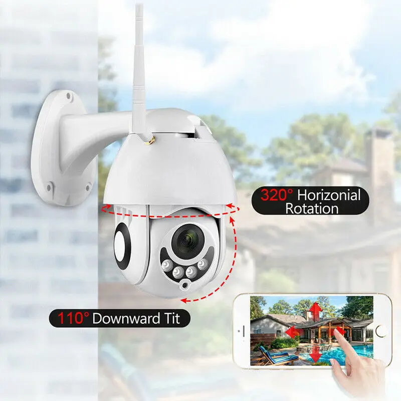 2MP беспроводная Wifi камера наружная Водонепроницаемая PTZ IP 1080P полноцветная