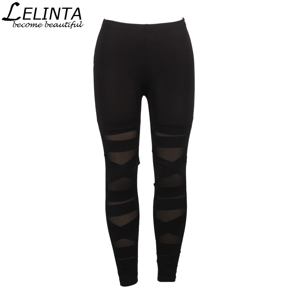 LELINTA женские леггинсы черные фитнес брюки новое поступление простые эластичные