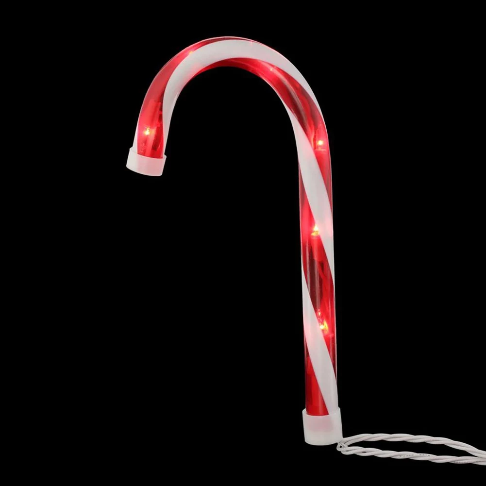 1 шт. Рождество путь с узором карамельной трости и освещение для садовых дорожек