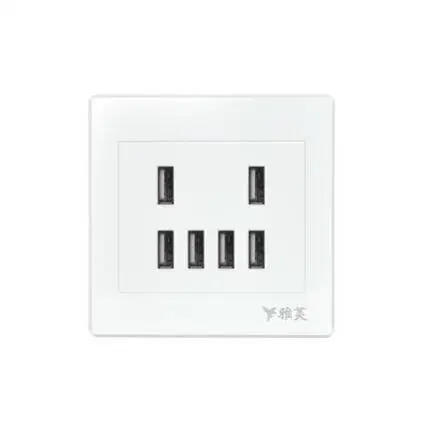 6 ports 110 v-250 V USB настенная розетка электрические настенные Зарядное устройство док-станции разъем постоянного тока 2/3/4/6 портов USB 5V 3.1A Мощность адаптер штепсельной вилки - Тип: 6 ports