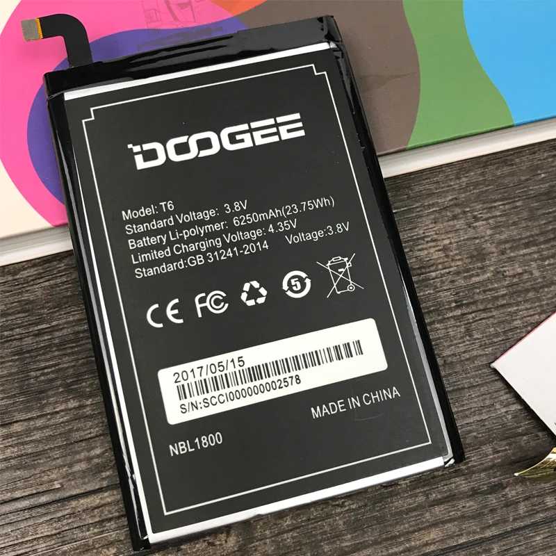 LEHEHE Батарея для HOMTOM HT6 и DOOGEE T6 6250 мАч Высокая Quliaty литий-полимерный Bateria замена