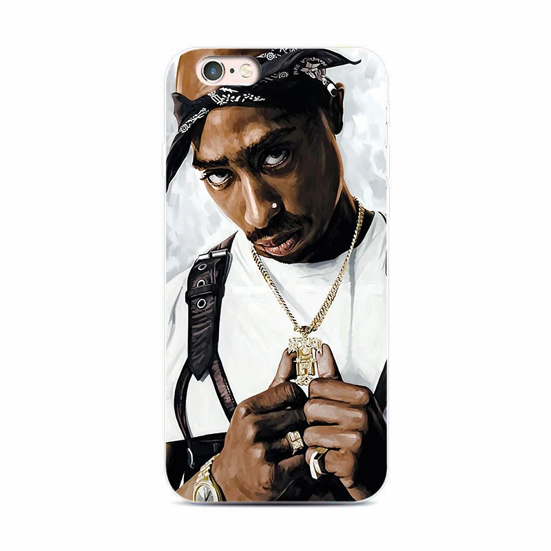 2Pac Tupac Shakur чехол для iphone5 5S 6 6s 7 8 plus X Мягкий ТПУ телефона|Чехлы-накладки| |
