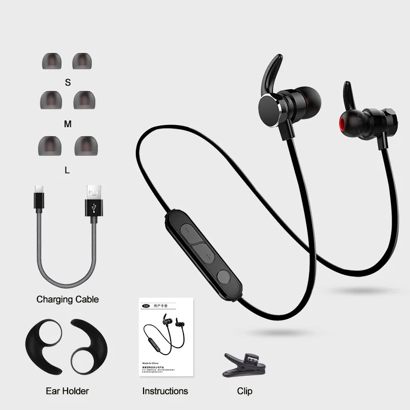 Беспроводные Bluetooth наушники бас Металлический наушник спортивный свет удобные