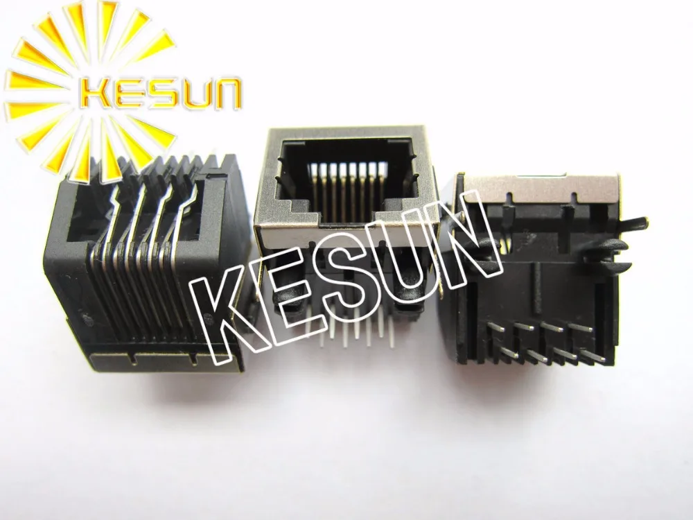 80PCS x RJ45 57-8P8C Half Shield type PCB Right Angle Modular Female Network Socket LAN Connector | Обустройство дома