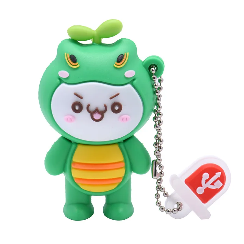Green JASTER USB 2,0 новая мультяшная длинная трава серия Yan Tuanzi U диск 4 ГБ 8 ГБ 16 ГБ 32 ГБ 64 Гб животный Начинающий флеш-накопитель флешка - Цвет: Green