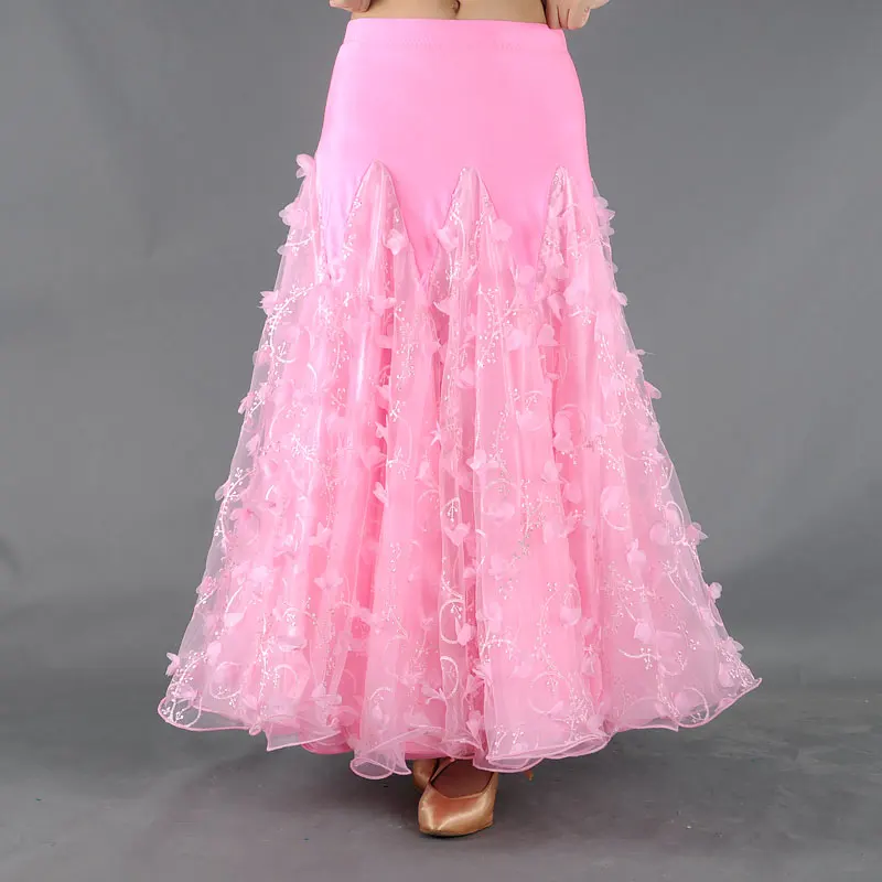 

Customize New ballroom dance skirt standard ballroom waltz skirt ballroom dance competition skirt custom made LXQ412