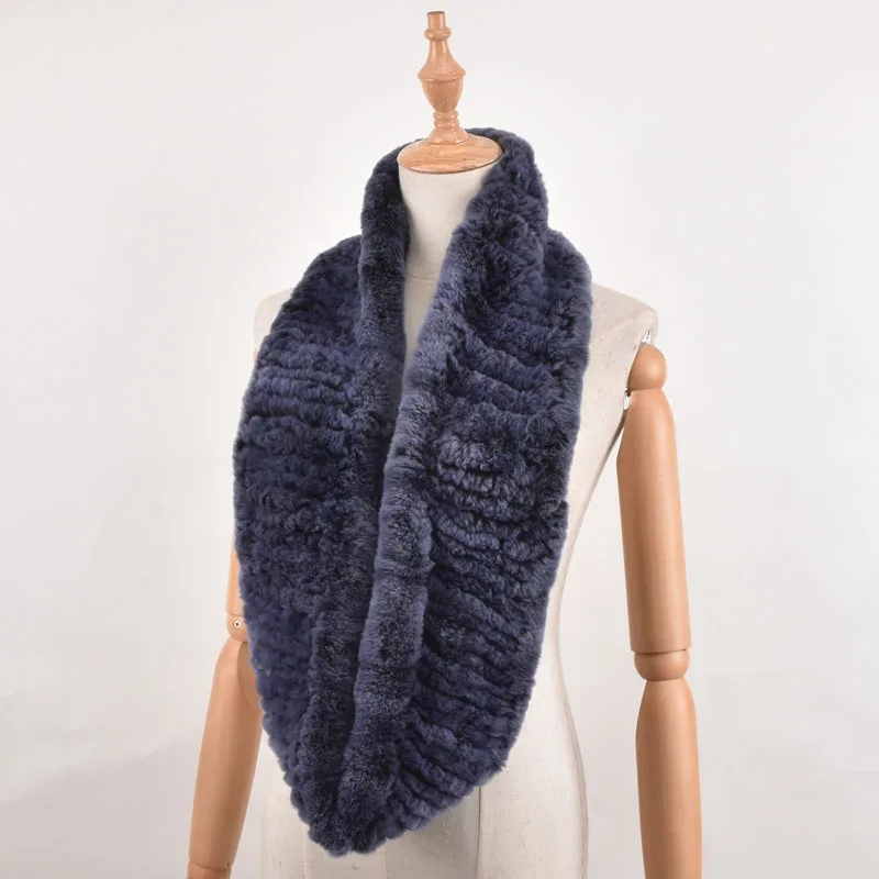 Женский эластичный меховой шарф Infinity Круглый тянущийся из меха кролика Рекс