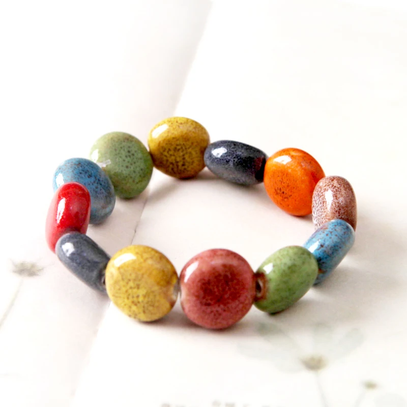 Женские Модные керамические браслеты трендовые простые милые стильные круглые