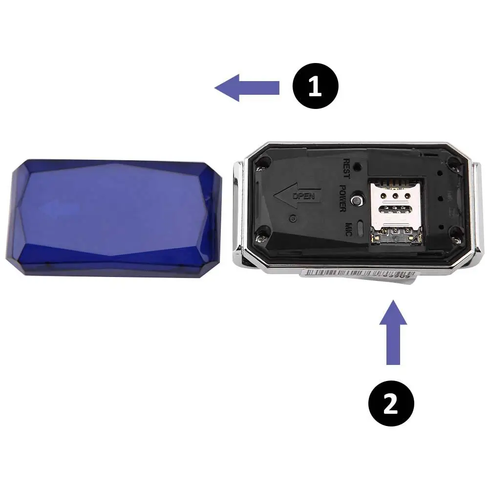 Синий IP67 водонепроницаемый ошейник для домашних животных GSM A gps Wifi LBS мини светильник gps трекер для домашних животных собак кошек крупного рогатого скота овец отслеживающий локатор - Цвет: Синий