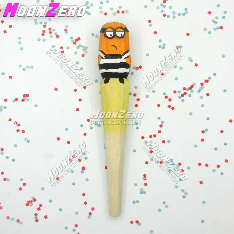 Q-Orange Minion Новая ручная резная деревянная ручка для алмазной живописи вышивка крестиком аксессуары точечный полимерный инструмент для выкладывания мозаики ручки - Цвет: Q-Orange Minion