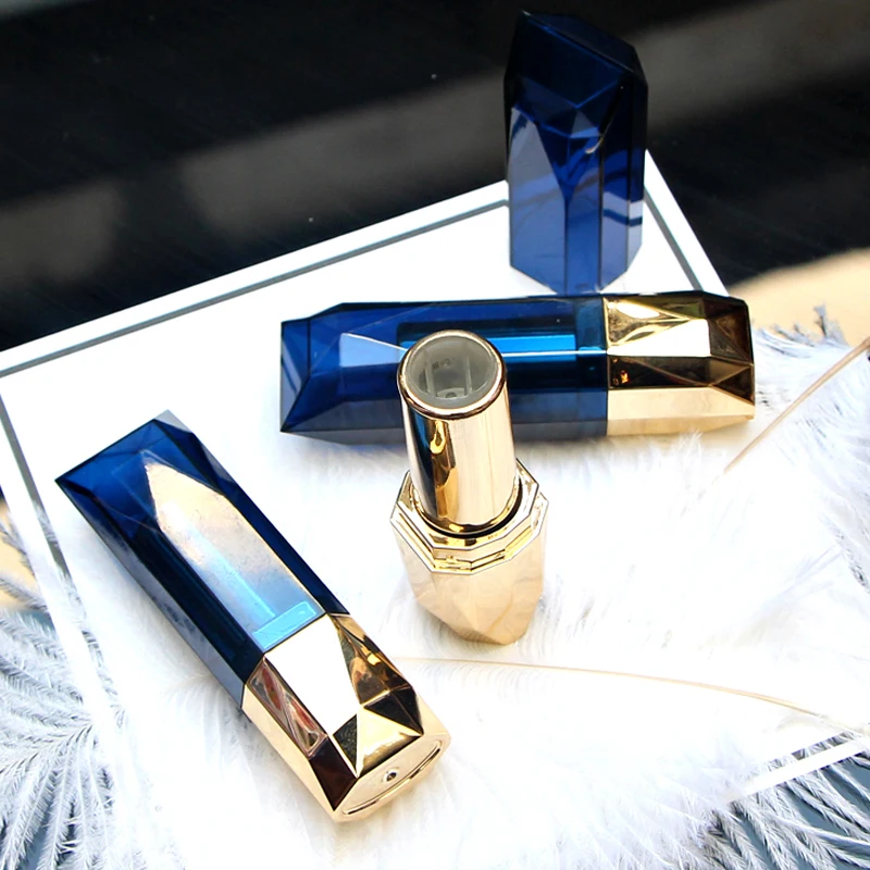Diamond Black Blue Empty Lipstick Tube Homemade DIY Lip Balm Gloss Tubes Refillable Bottles Rouge Compact Containers 20pcs | Красота и
