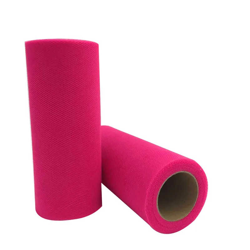 C14 Dark Pink Рулон тюля 15 см X 22 м, рулон из жесткой пряжи и органзы в сетку, рулон «катушка» для свадьбы, дня рождения, вечеринки, для детей, украшения для душа, вечерние принадлежности, 7z - Цвет: C14 Dark Pink