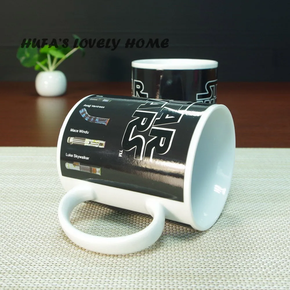 Creative Ceramic Star Strip Color Mug Changing Cup Discoloration Coffee Tea Milk Mugs Novelty Gifts | Дом и сад