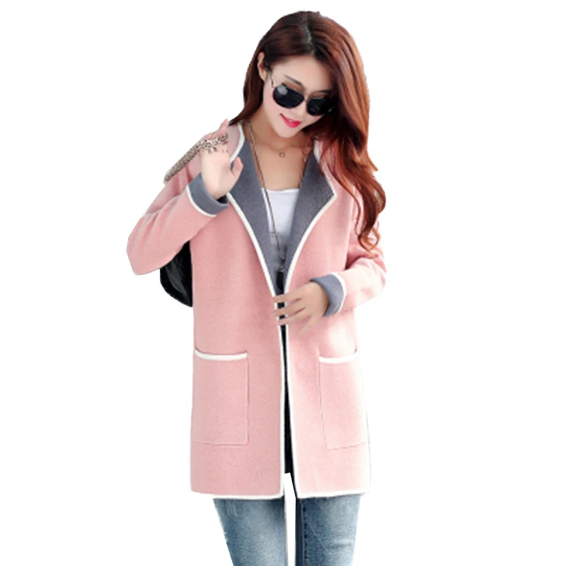 Женский вязаный кардиган повседневный свободный свитер большого размера 4XL Q470