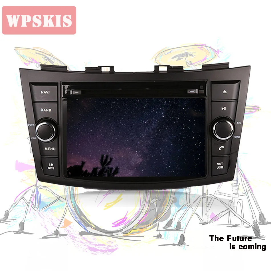 WPSKIS 7 '񟝰*600 4 Гб ОЗУ Android9.0 авто автомобиль dvd Радио GPS головное устройство для