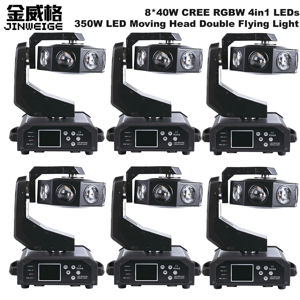 

Бесплатная доставка 6 шт./лот Новый 8*40 Вт CREE UFO двойной Летающий движущийся головной свет Cree Led RGBW 4 в 1 цвет