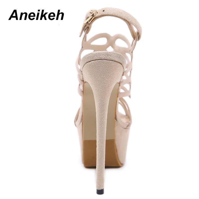 Сандалии Aneikeh женские на платформе 16 см пикантные босоножки высоком каблуке с
