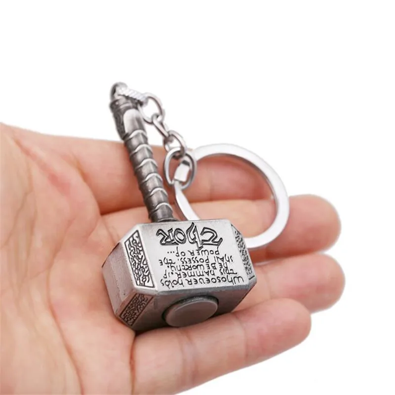 Фильм Мстители Тор брелок косплей реквизит Mjolnir брелок металлическая вращающаяся игрушка необычный Рождественский подарок