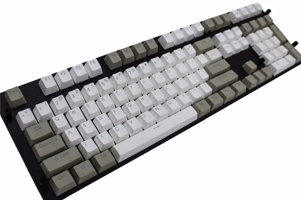

MP Retro Keycap PBT White&Gray Double Shot Backlit Cherry MX switch for NOPPOO/Ducky/Filco Wired USB Mechanical keyboard Keycap