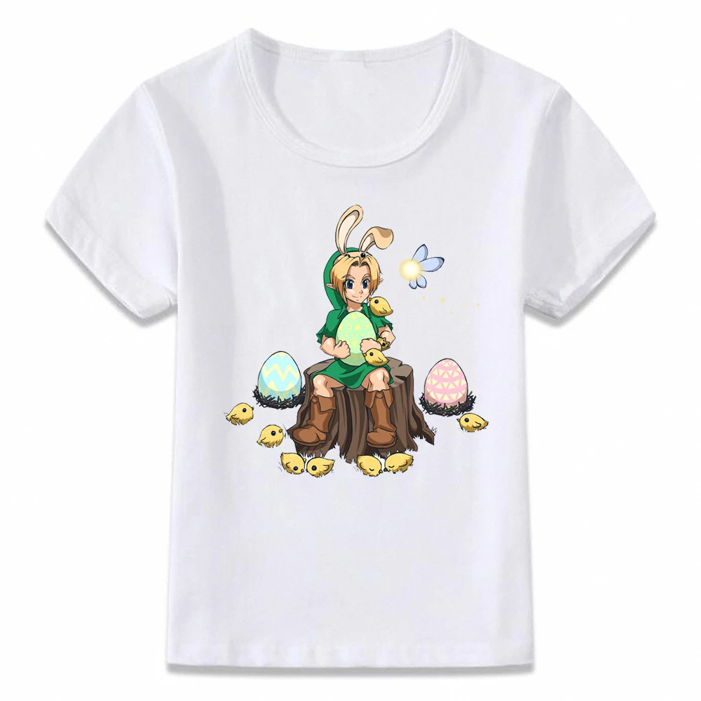 Детская одежда футболка с надписью «Link and Cucco bread of The Wild Legend of Zelda» для мальчиков и девочек, футболки для малышей