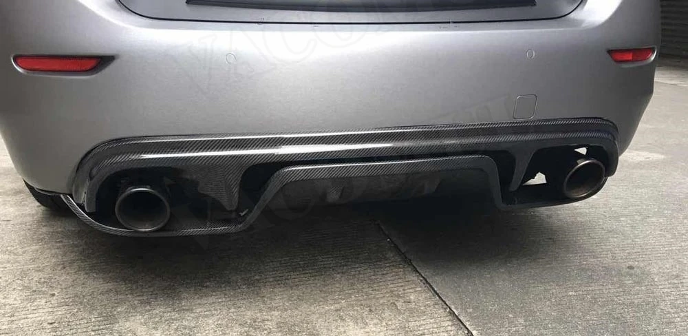 Задний диффузор для губ из углеродного волокна для Infiniti Q50 Q50L Q50S J стиль бампер подбородок сплиттер защитный спойлер