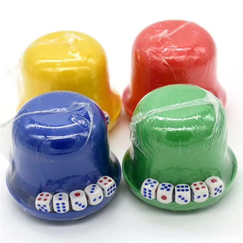 Пластиковый стаканчик для игральных костей с крышкой и 5 KTV вечерние бар