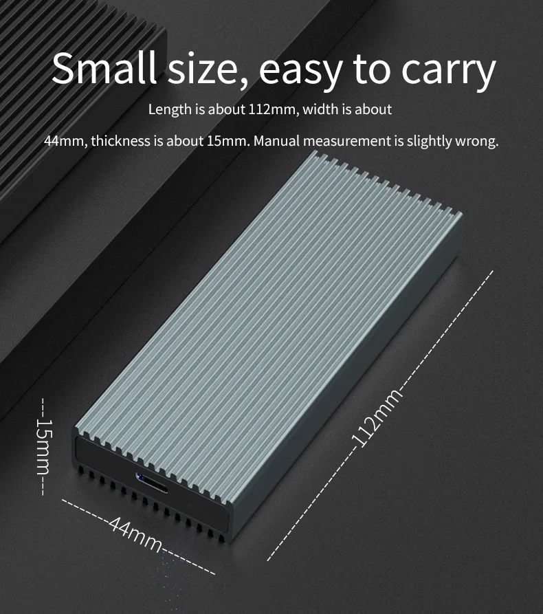 Портативный корпус SSD PCIE NVMe M.2 ssd чехол Чехол на жесткий диск s с разъемом тепла Тип c 3,1 высокоскоростной корпус