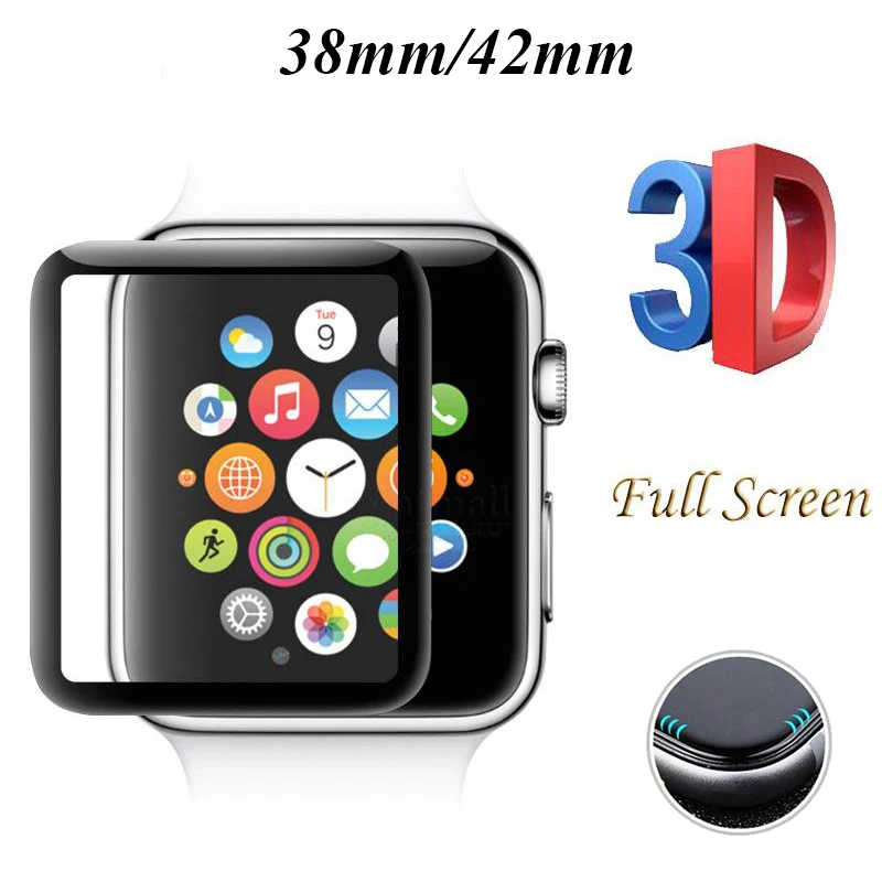 10 шт. защитное 3d стекло для Apple Watch Series 1 2 3 4 5 38 мм 40 44 42 защитная пленка из