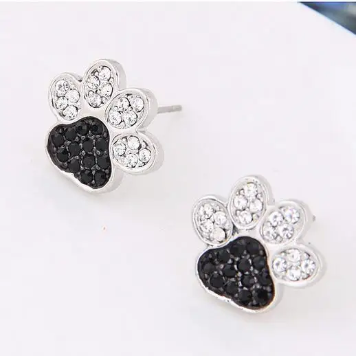 Женские серьги гвоздики в виде собачьей лапы|animal earrings for women|animal earringsstud |