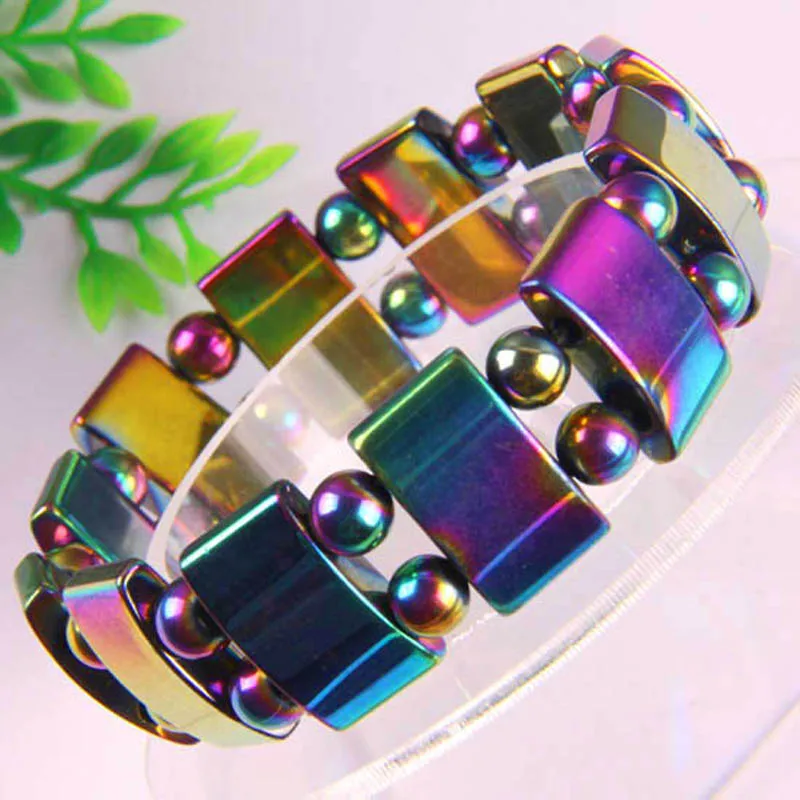 Motley магнитный браслет из гематита женский для подарка 7 5 дюйма G367|bead bracelet|bangle