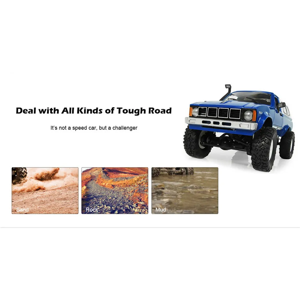 2018 Новый WPL C24 RC автомобиль 1:16 4WD радио управление Off-Road мини-автомобиль RTR Рок