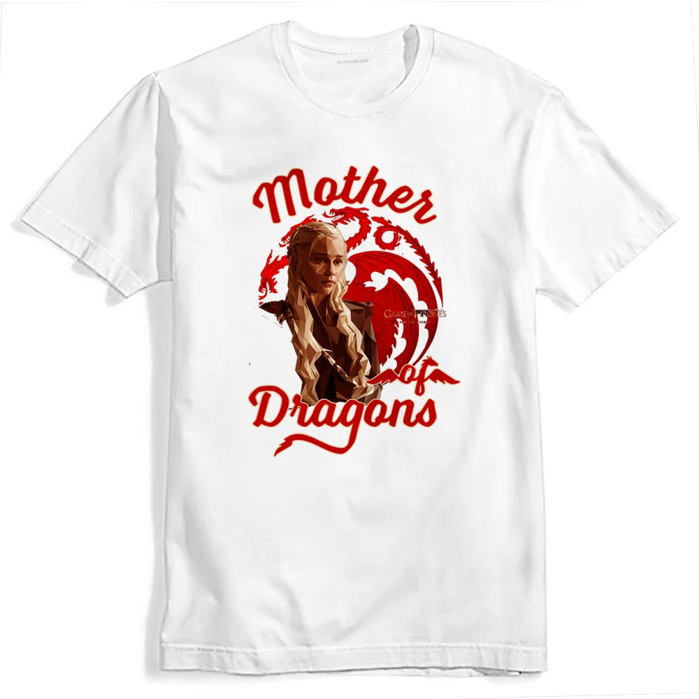 New Vintage Style Daenerys Targaryen Mother Of Dragons Dragon Fire TShirt Winterfell Womens T Shirt GOT Fans Gift Tee T-shirt | Женская