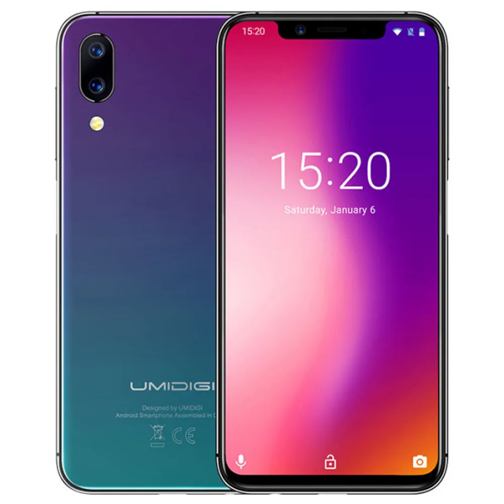 Umidigi One Pro Глобальный Band 5 9 &quotAndroid 8 1 мобильный телефон беспроводной зарядки 4G B 6 P23