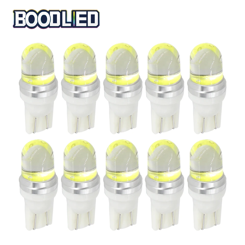 

Car Light T10 W5W COB LED Bulb 194 168 W5W Led Car Auto Wedge Side Interior Trunk Read Lamp Bulb white 12V 10pcs High quality