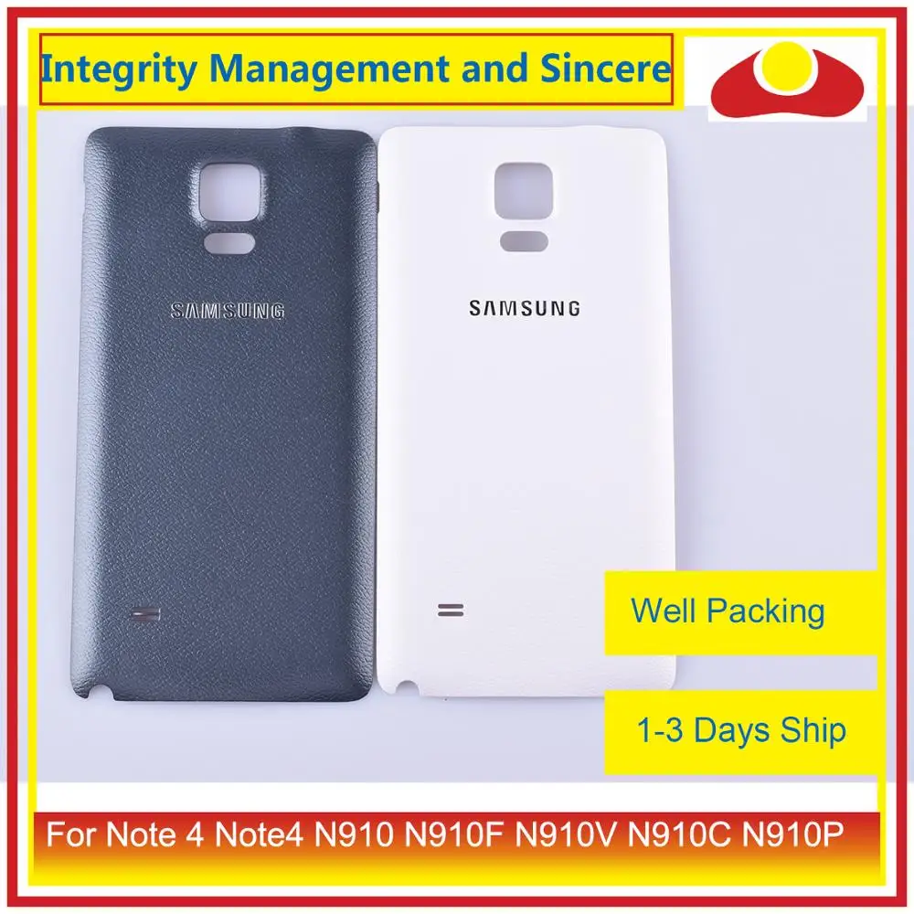 10 шт./лот для Samsung Galaxy Note 4 Note4 N910 N910F N910V N910C N910P корпус батарейного отсека задняя