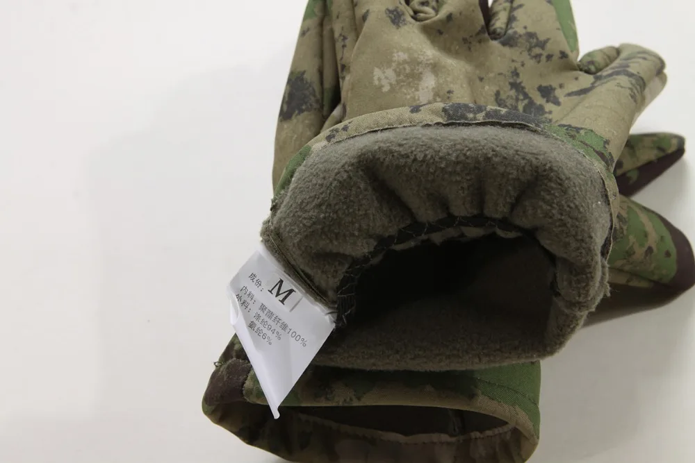 

Tactical Shark Skin Soft Shell Camouflage Gloves Men/Women Winter Unisex Warm Waterproof Windproof Army Fleece Floves