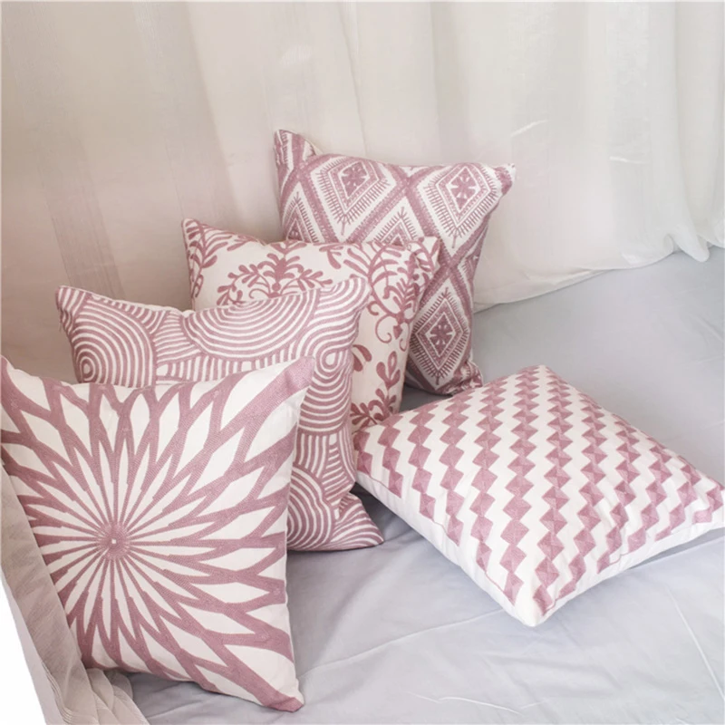 EHOMEBUY новая Геометрическая Подушка квадратные розовые подушки домашний