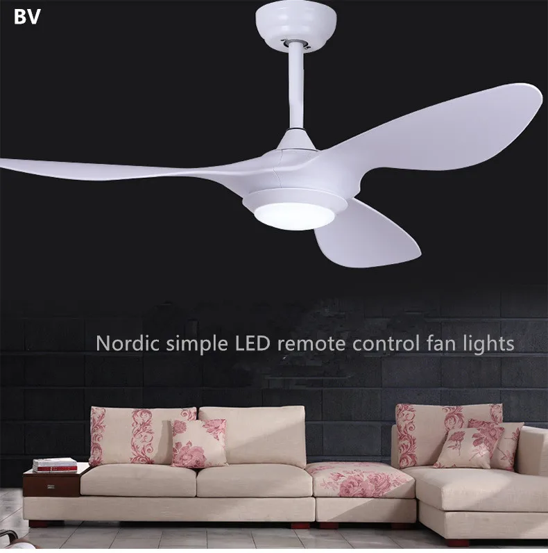 

High quality Nordic creativity Ceiling Fans 110v/220v LED bedroom ceiling fans with lights remote control fan lights