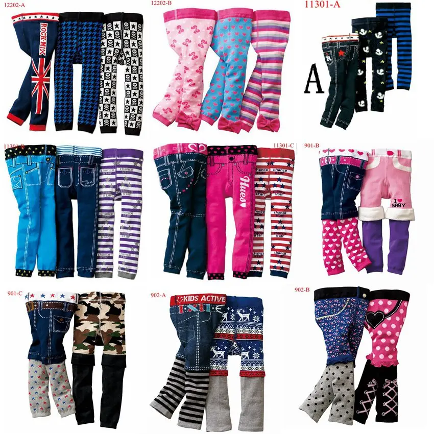 Детские леггинсы в горошек с кружевом и оборками 30 шт./лот |