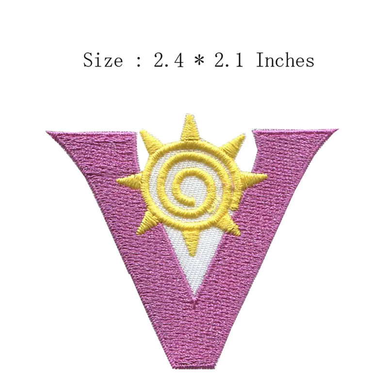 

Star and V letter 2.4"wide DIY embroidery patch for Motor Sports Patches/Embroidered Badge/Jacket Patches