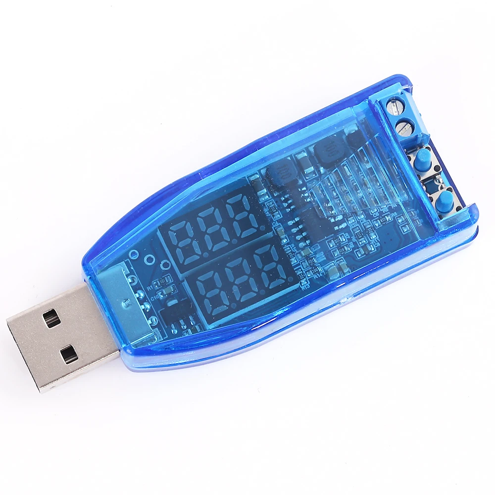 USB повышающий/понижающий модуль питания красный зеленый дисплей кнопка вверх