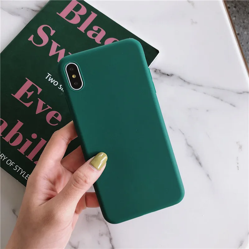 DISCASE простой Карамельный цвет силиконовый чехол для телефона iphone 6 6s 8 7 plus XS MAX XR X
