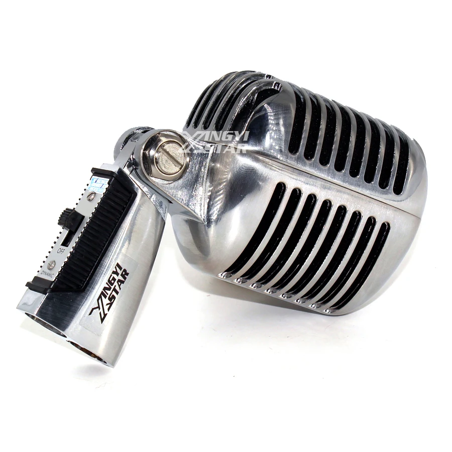 Профессиональный вокальный динамический микрофон винтажный проводной