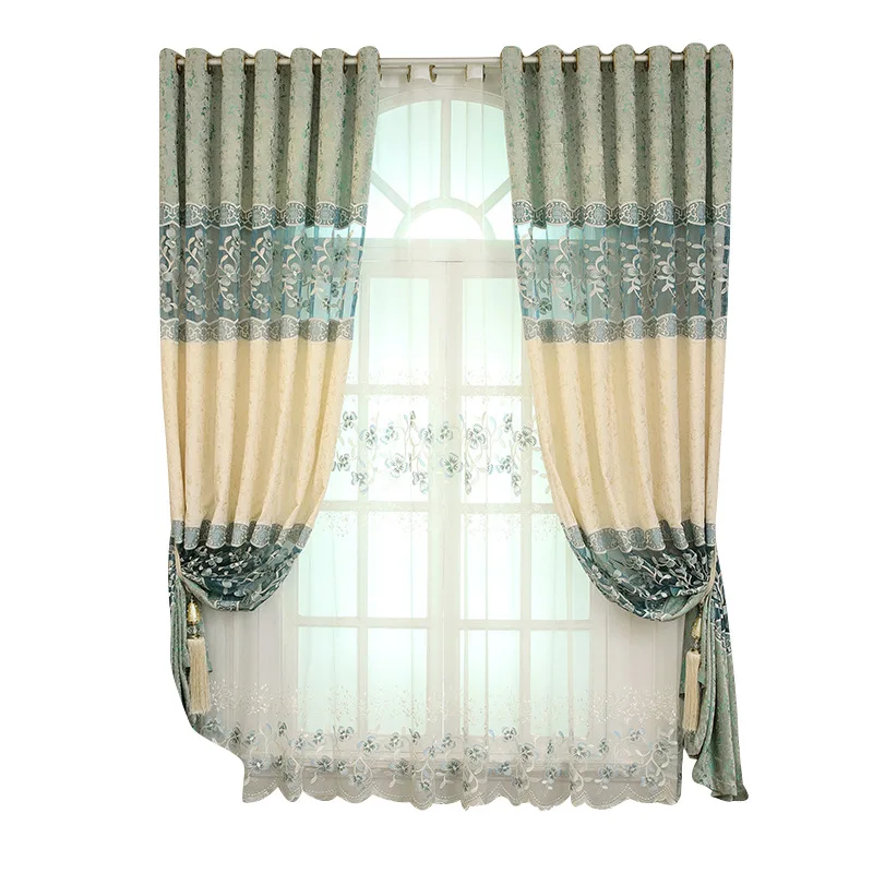 Чейни вышивка строчка и выдолбленный свежий китайский стиль шторы для гостиной