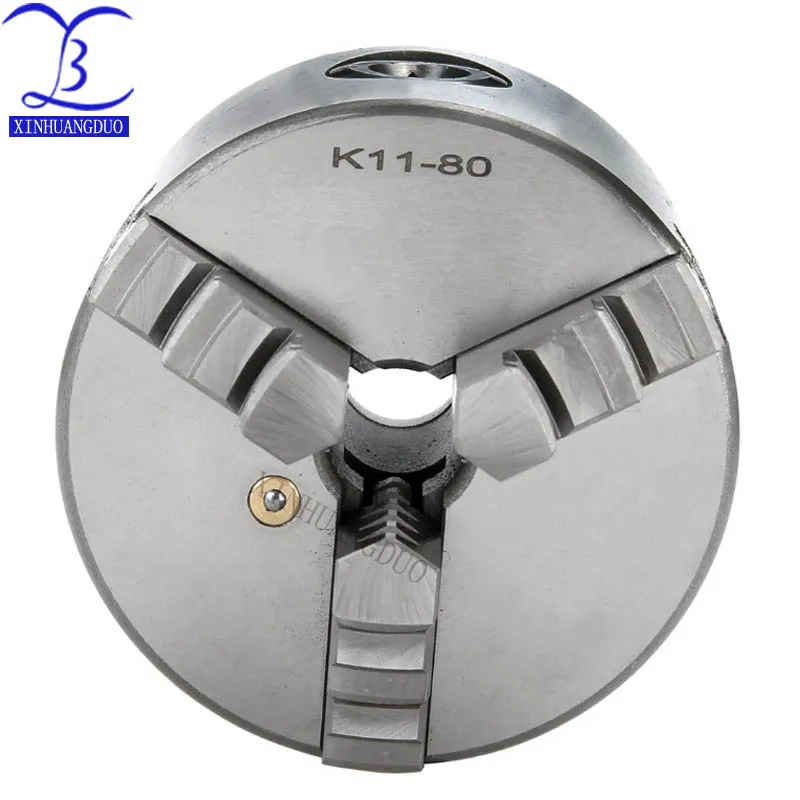 3 дюйма 3 кулачковый токарный патрон Самоцентрирующийся K11-80 K11 80 80 мм с гаечным ключом и винтами закаленная сталь для сверлильного фрезерного станка