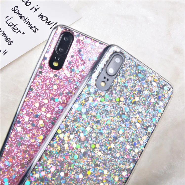 Чехол для huawei Nova 3 2i P Smart P20 Pro P10 P9 P8 Lite Honor 7A 7C, 8, 9, 10, Y5 Y6 Y7 силиконовый Блестящий со стразами и пайетками