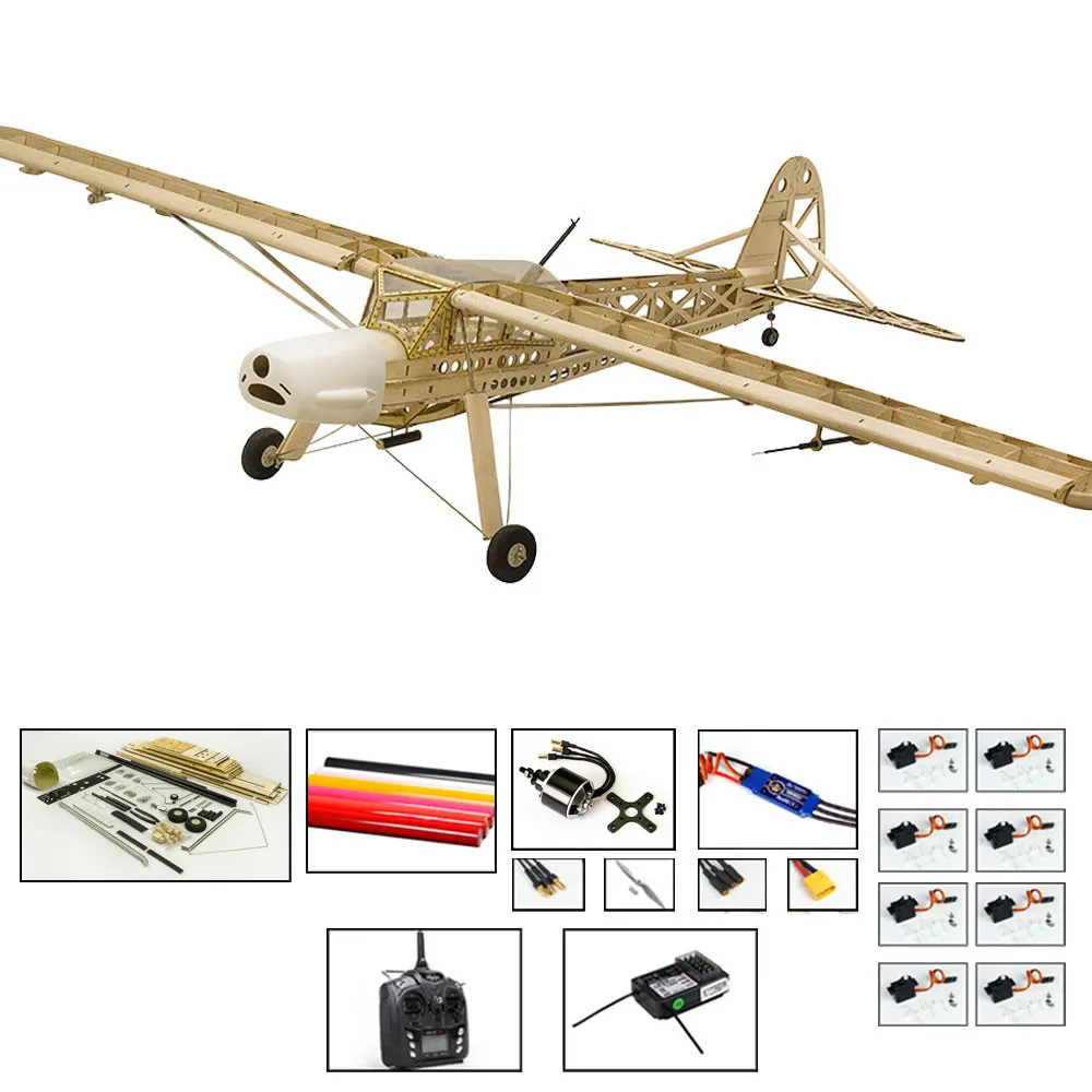 S2104B-L2 Масштаб RC Balsawood самолет лазерная резка Fieseler Fi 156 Storch 1600 мм(6") набор из пробкового дерева DIY строительные деревянные модели - Цвет: S2104B-L2