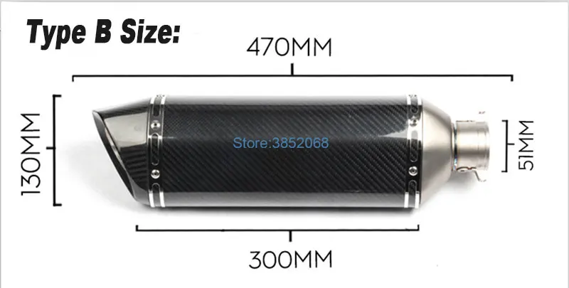 Длина 570 мм/470 мм/380 мм левая/правая сторона Yoshimura мотоцикл выхлопной глушитель выхлопная труба глушителя для мотоцикла с DB Killer