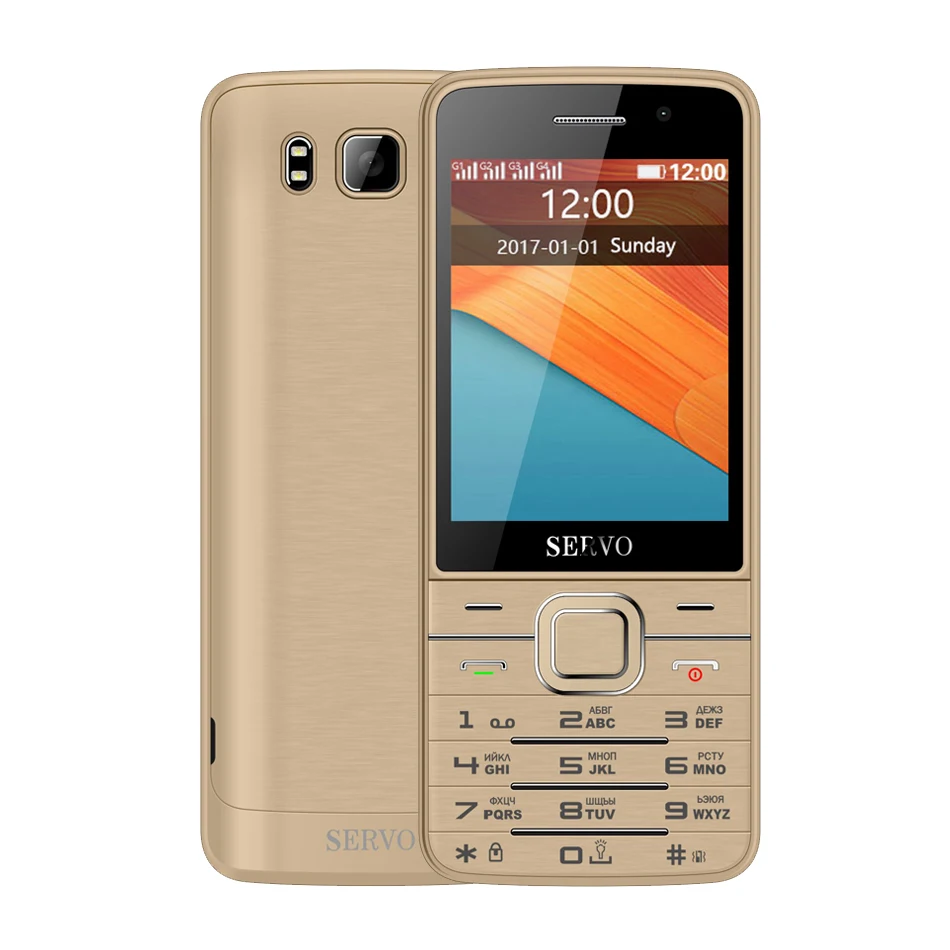 Мобильный телефон SERVO V9500 4 SIM карты 2 8 дюйма 1100 мАч Quad Bluetooth FM радио мобильный с
